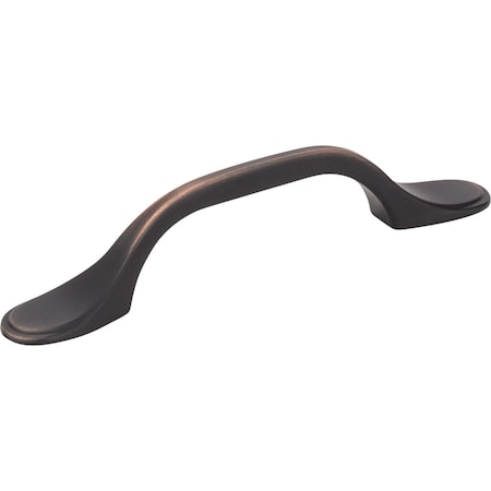 Elements 3" Center-to-Center Brushed Oil Rubbed Bronze Kenner Cabinet Pull 254-3DBAC